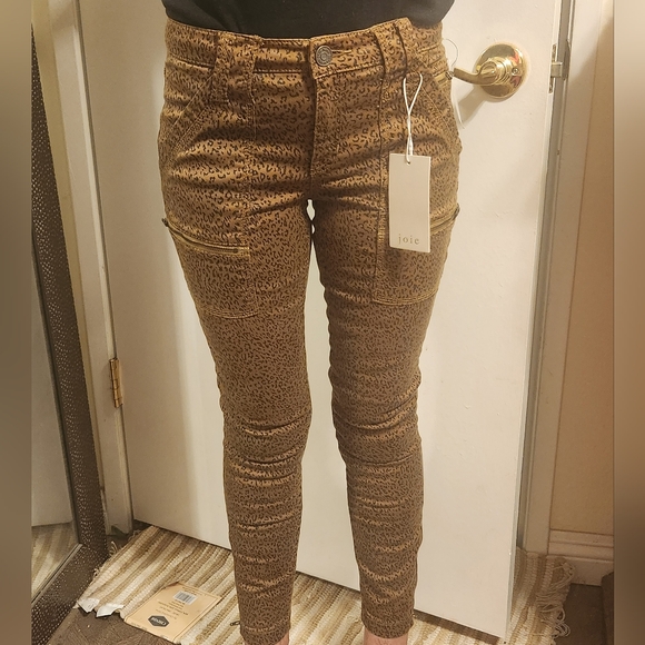 NWT Joie, Leopard pants straight leg - Picture 1 of 6